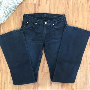 Gold ‘A’ Pocket Flair Jeans 28 Dark Wash